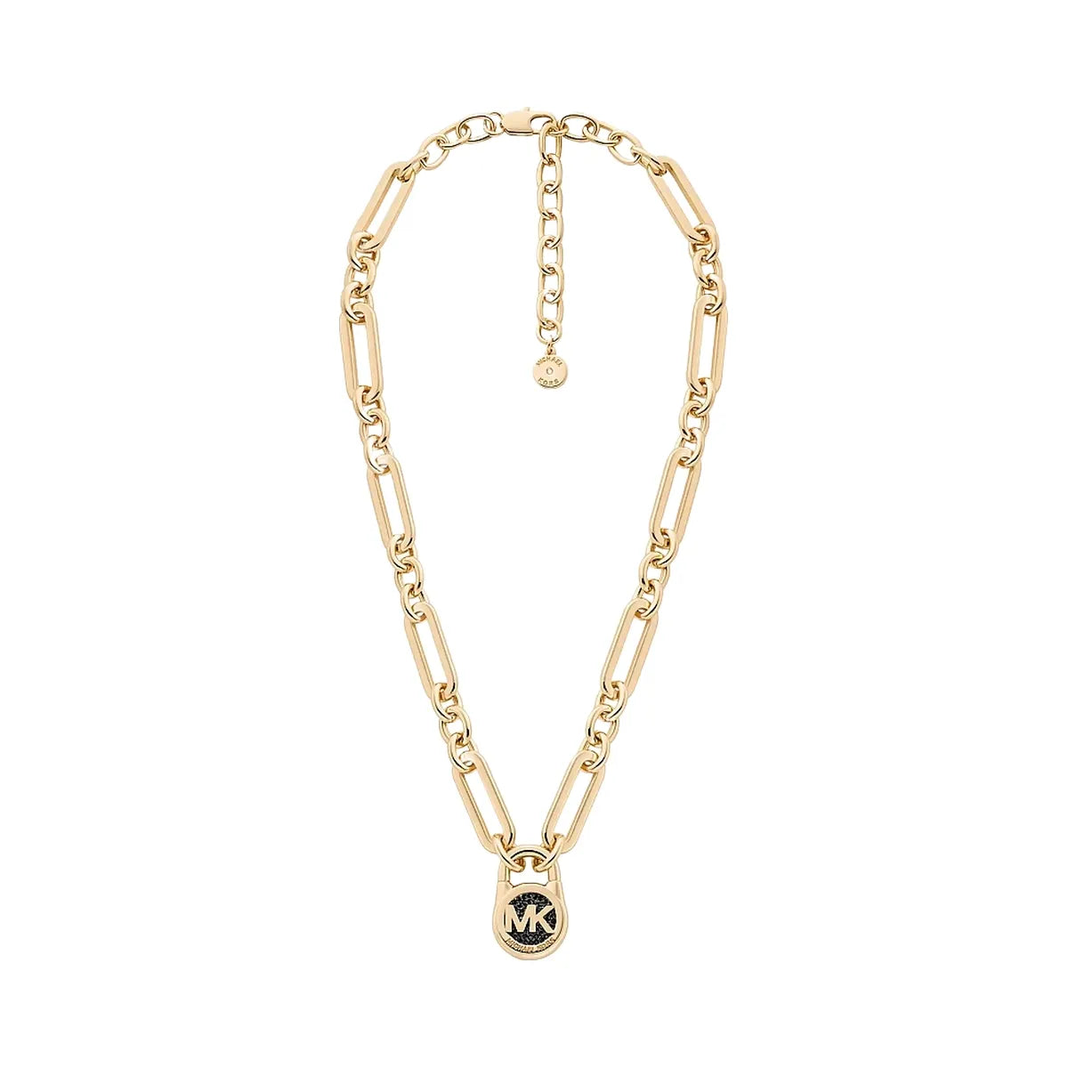 Michael Kors Pavé Lock Necklace Gold