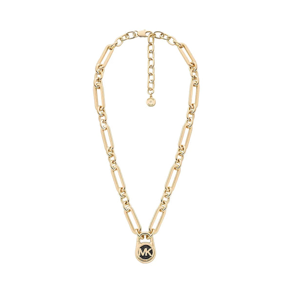 Michael Kors Pavé Lock Necklace Gold