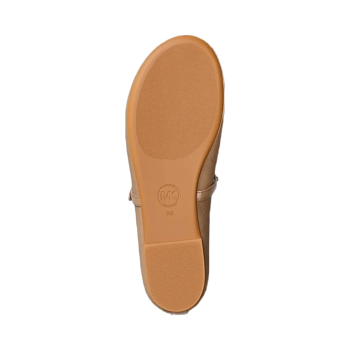 Michael Kors Phoebe Embellished Leather Ballet Flat Camel