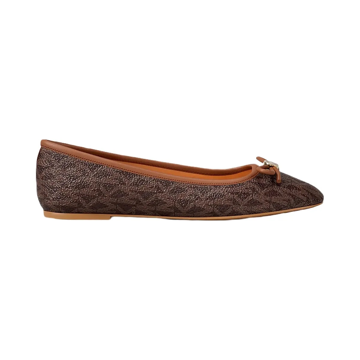 Michael Kors Savannah Signature Logo Ballet Flat Brown