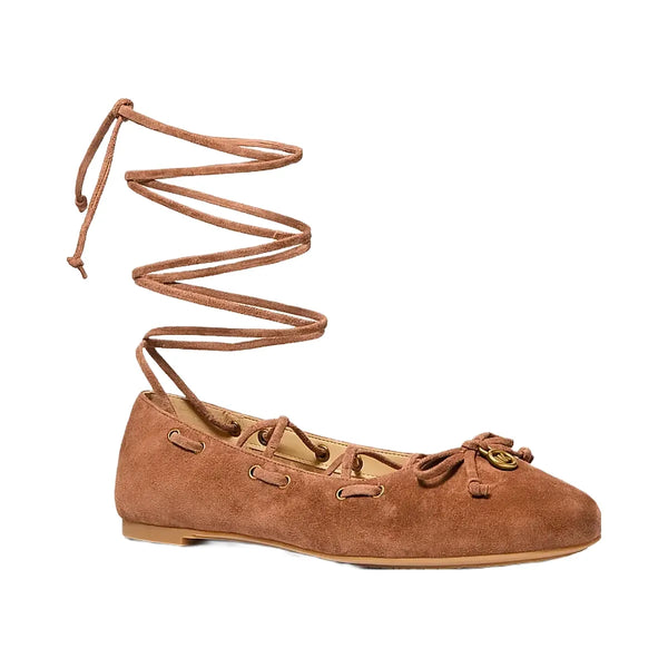 Michael Kors Shae Flex Suede Ballet Flat Luggage
