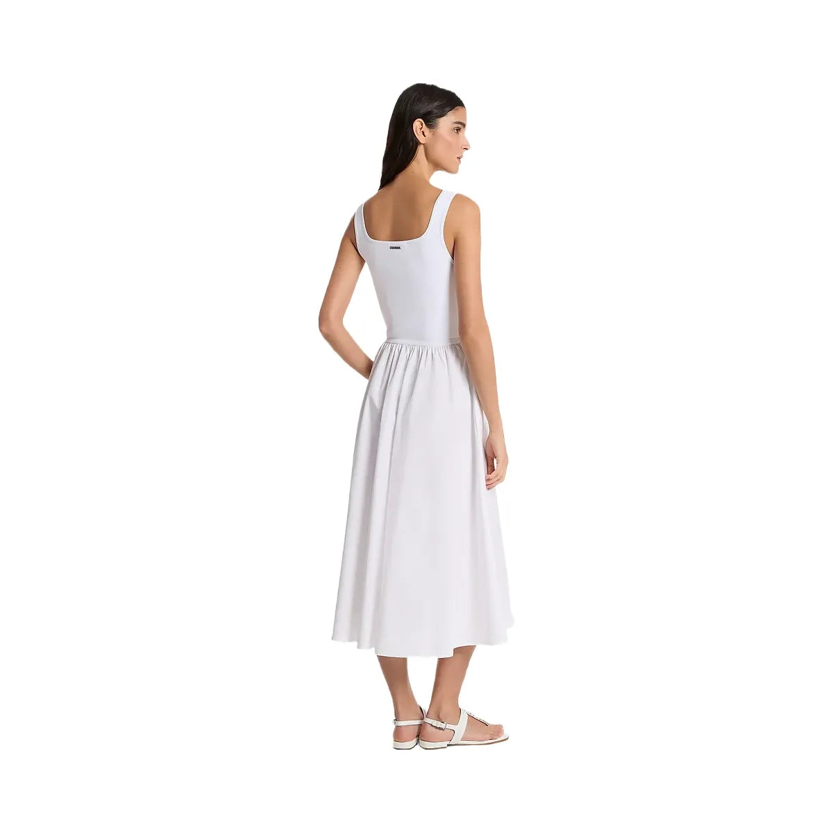 Michael Kors Viscose Blend Midi Dress White