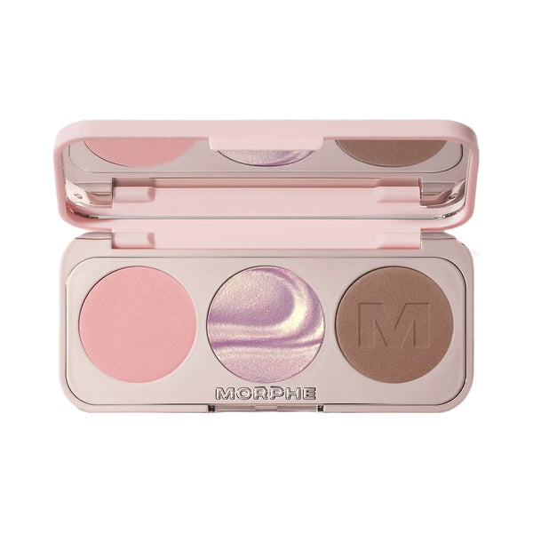 Morphe ChromaPlus Eyeshadow Trio & M300 Dual-Ended Eyeshadow Brush Bundle