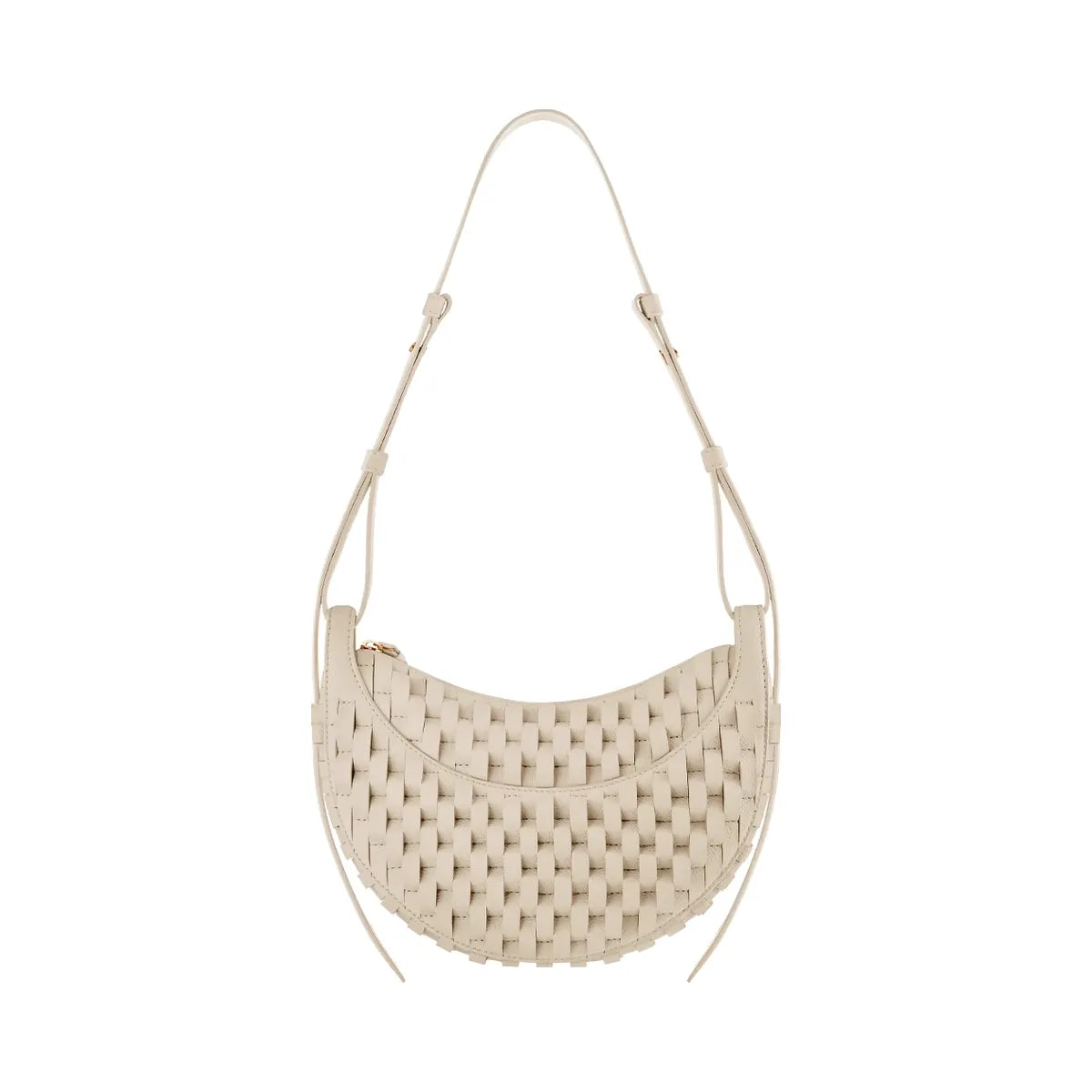 Polène Numéro Dix Onda Leather Bag Ecru