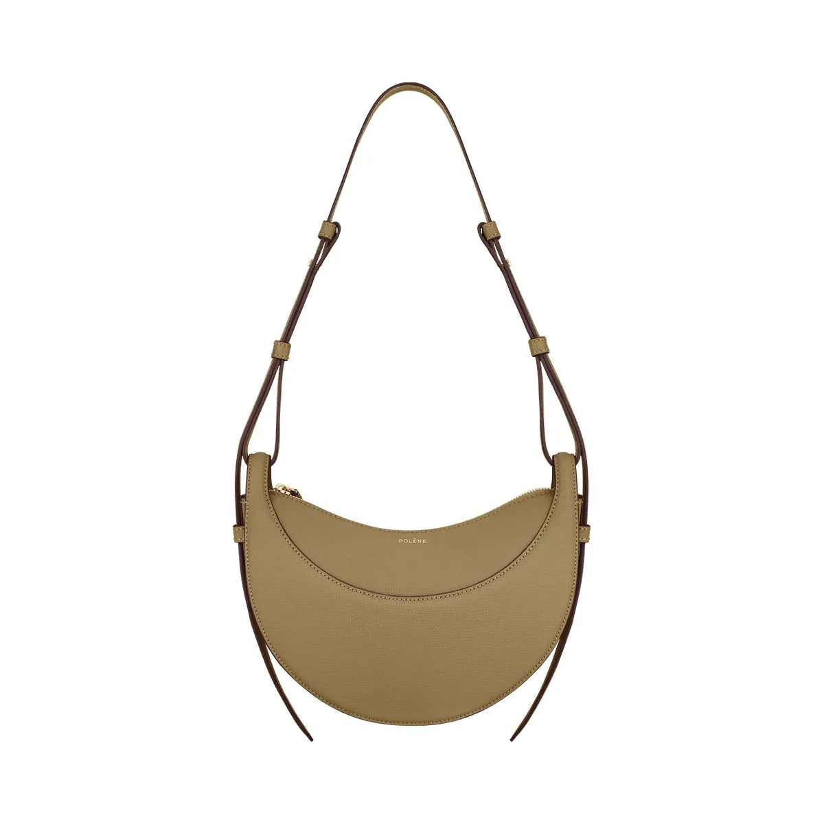 Polène Numéro Dix Textured Leather Bag Smoky Olive