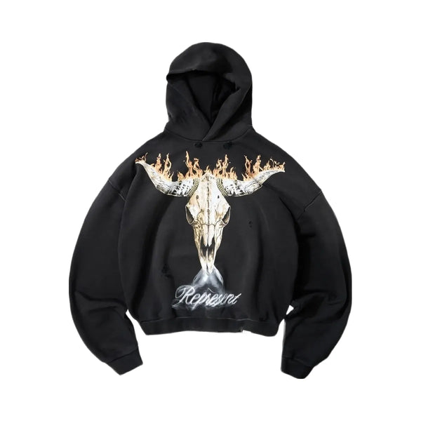 Represent British Cowboys Hoodie Stained Black