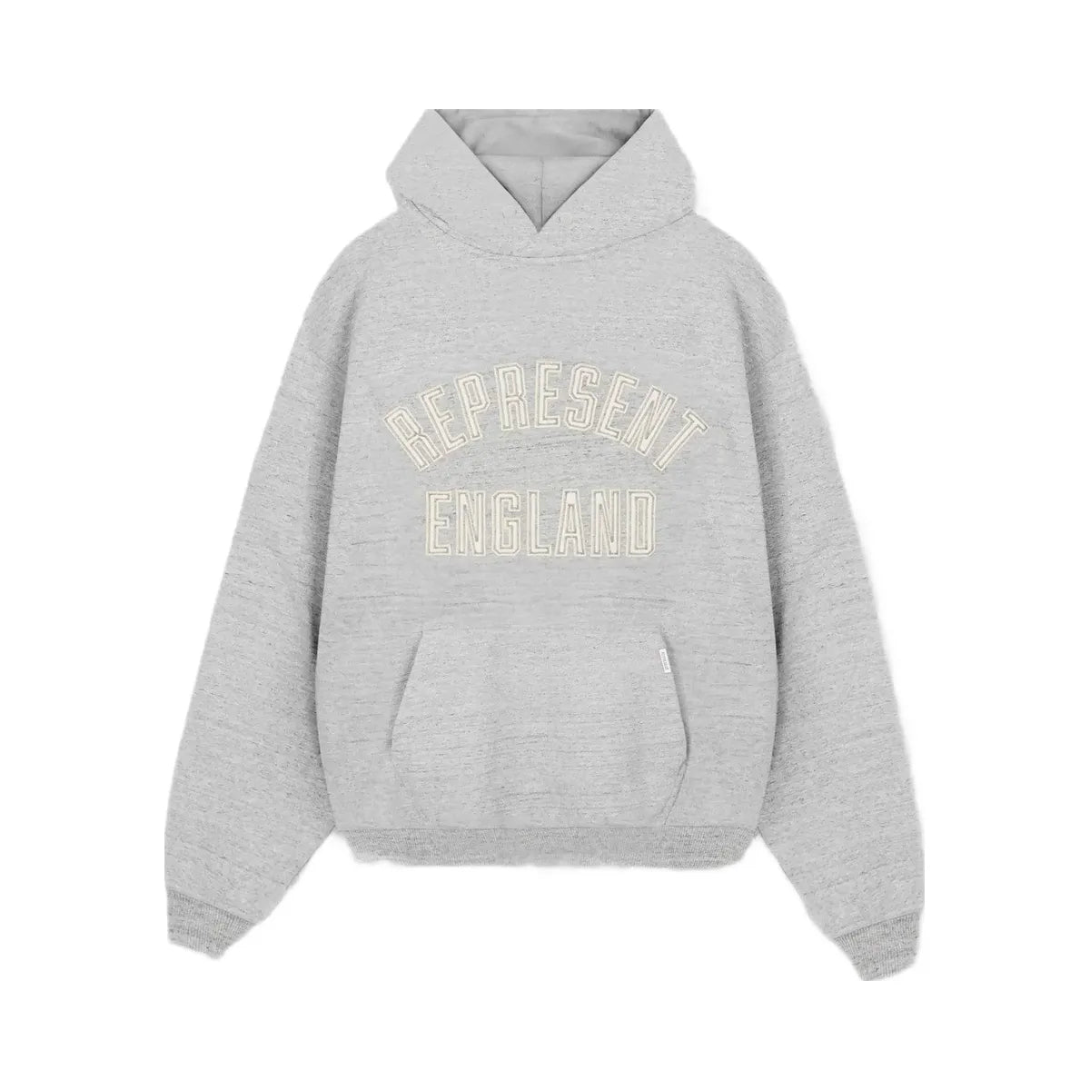 Represent England Applique Hoodie Grey Marl