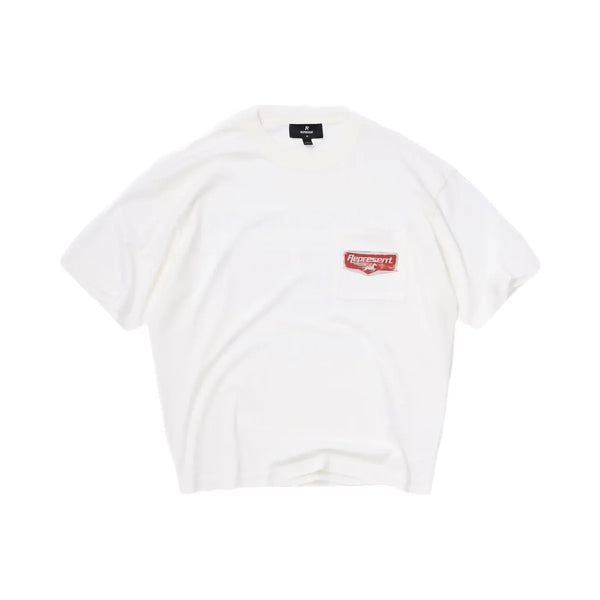 Represent Nothing Faster T Shirt Flat White