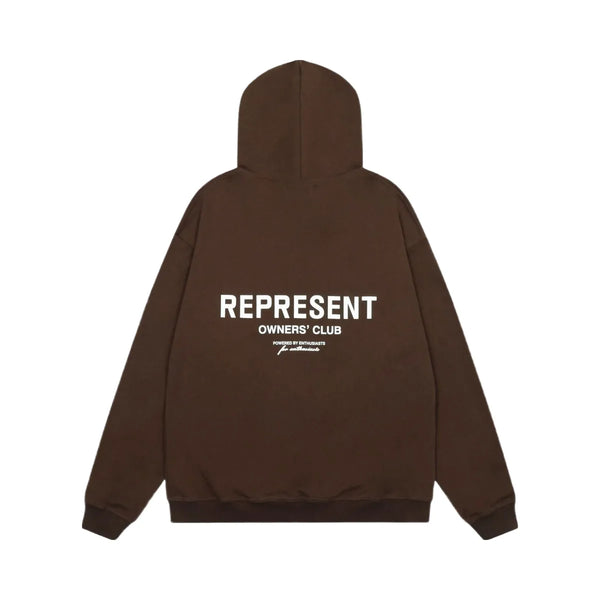 Represent Owners Club Hoodie Brown White Men's Ss22
