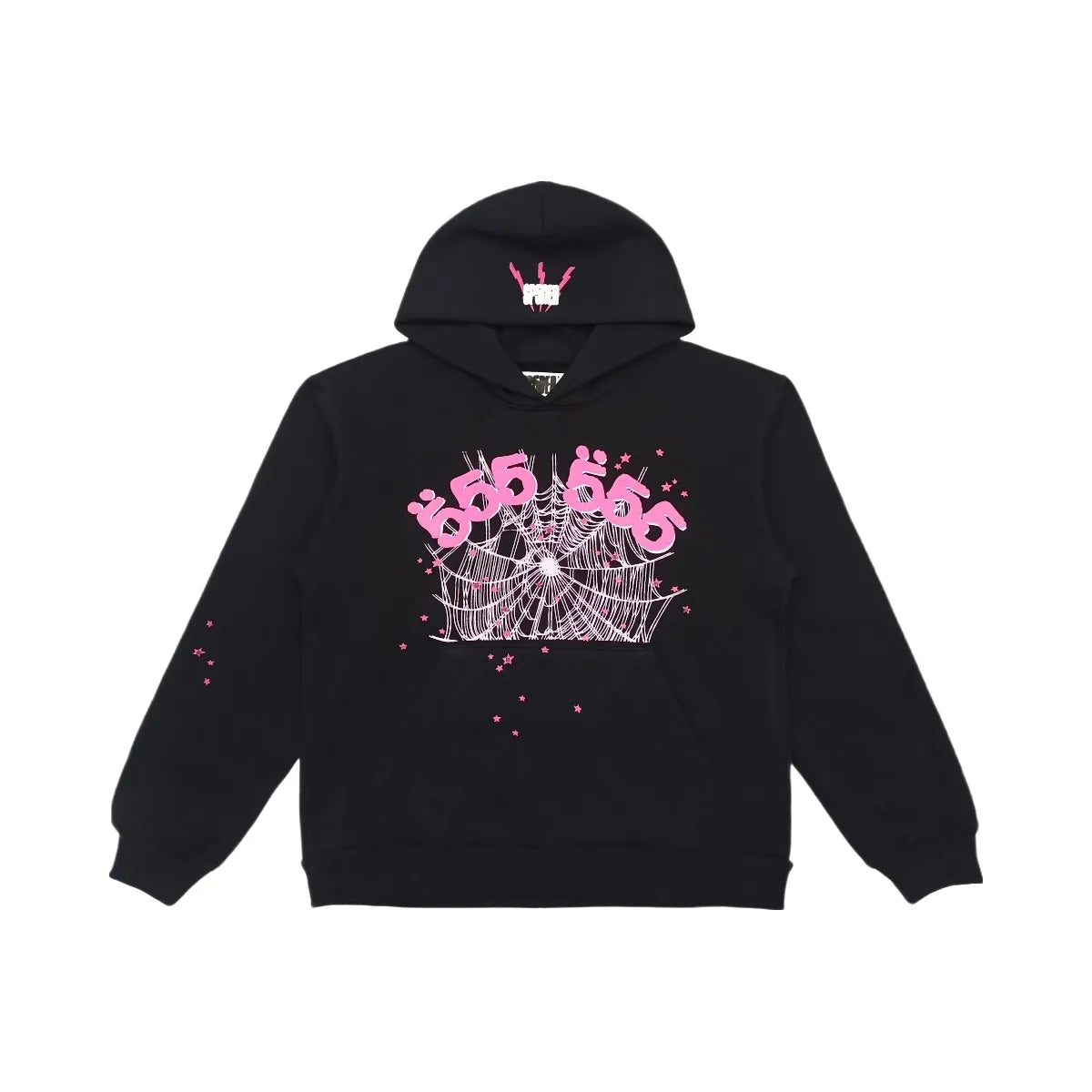 SP5DER Angel Number Hoodie Black