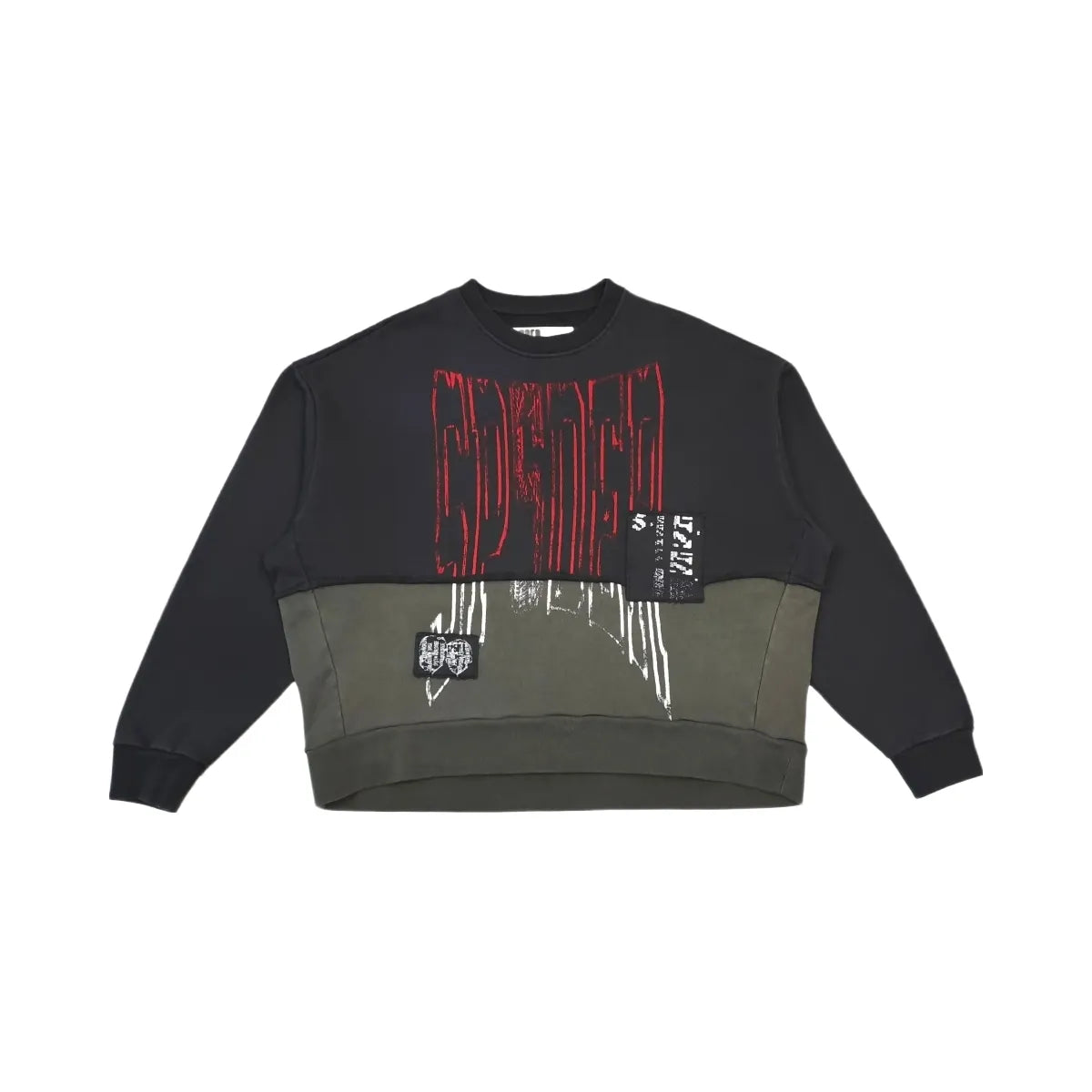 SP5DER Diffused Collegiate Crewneck Black