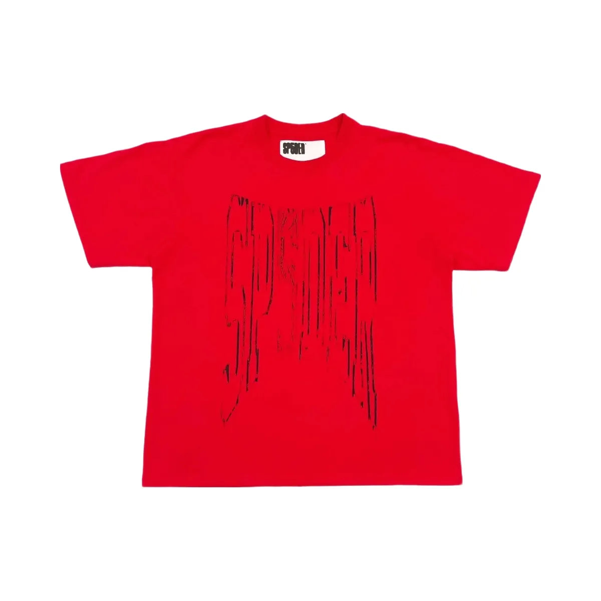 SP5DER Diffused Collegiate T-Shirt Red