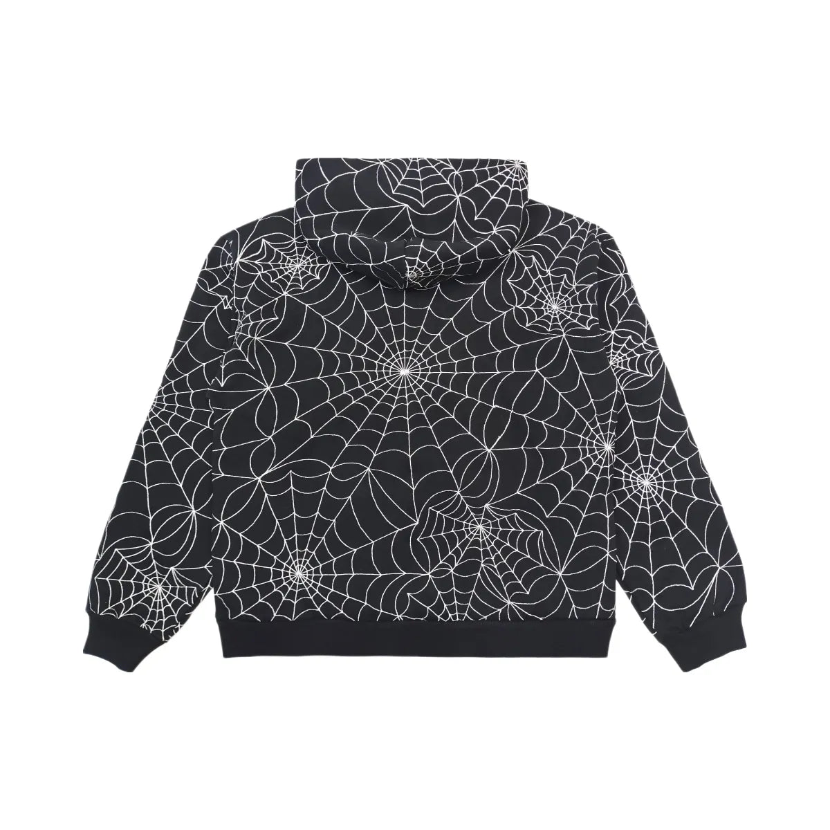SP5DER Embroidered Aop Hoodie Black