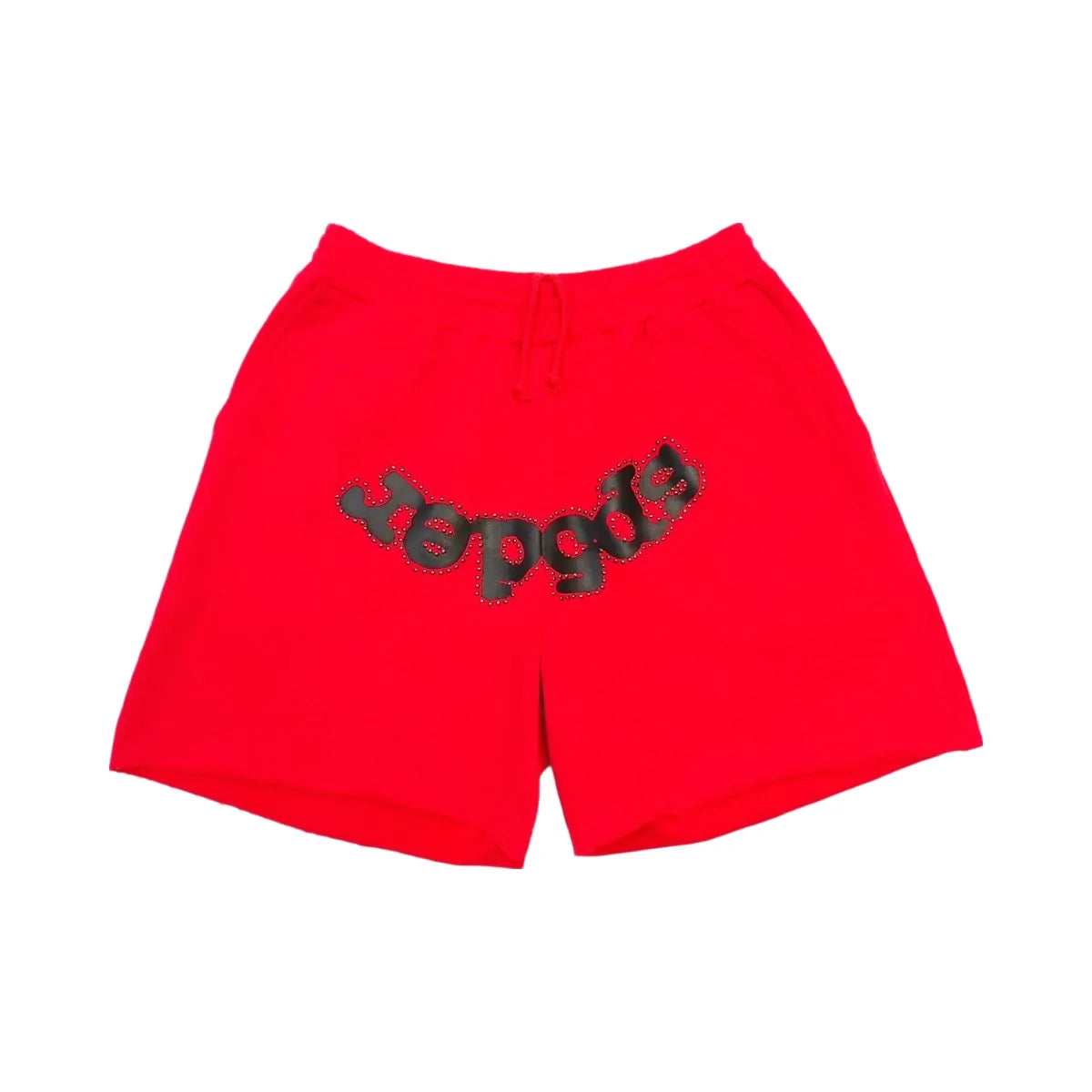SP5DER Og Studded Sweatshort Red