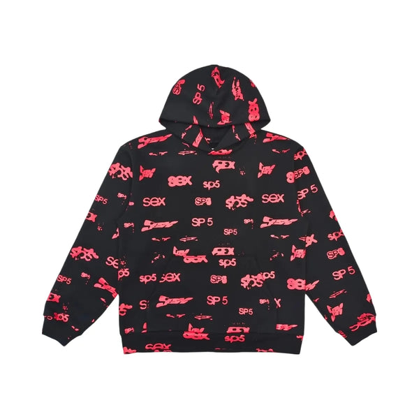 SP5DER Sex Aop Hoodie Black