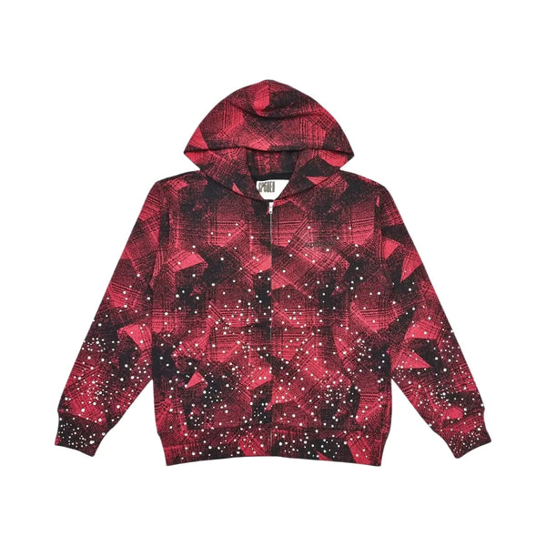 SP5DER Star Plaid Full Zip Hoodie Multicolor