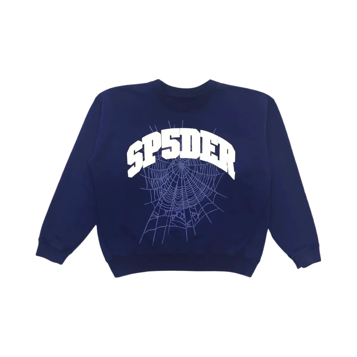 SP5DER Varsity Web Crewneck Navy