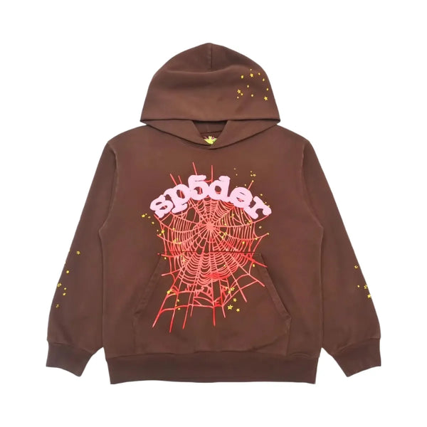 SP5DER Web Hoodie Brown