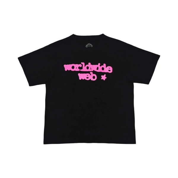 SP5DER Web T-Shirt Black Pink