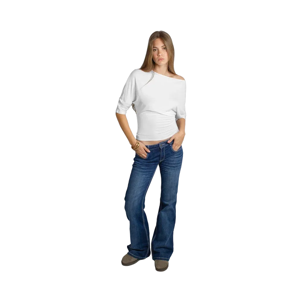 Subdued Asymmetric T-Shirt 'White'