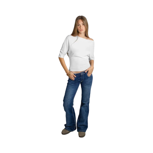 Subdued Asymmetric T-Shirt 'White'