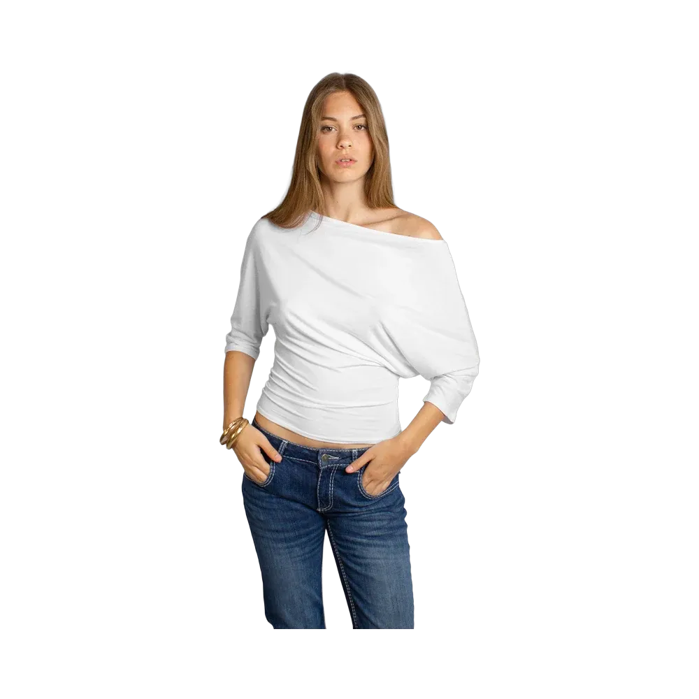 Subdued Asymmetric T-Shirt 'White'