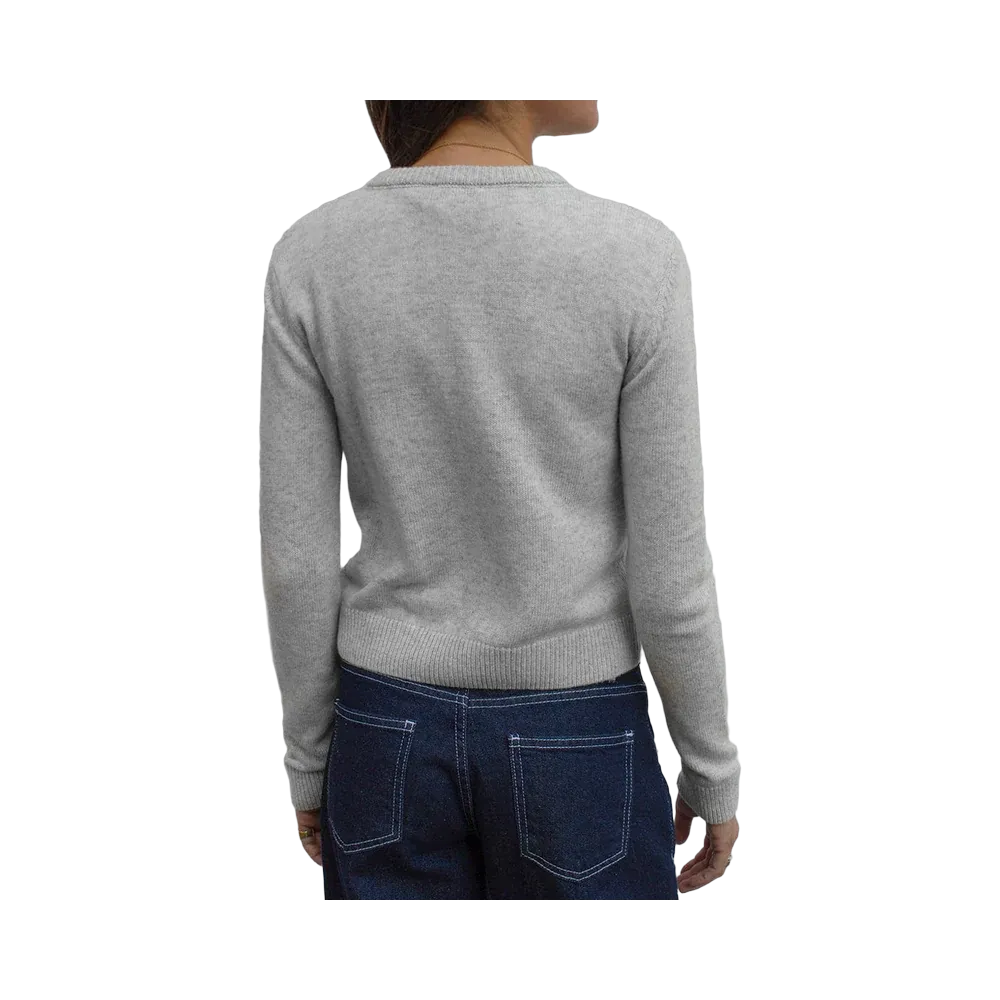 Subdued Button Down Cardigan 'Pearl Grey Melange'