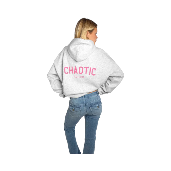 Subdued Chaotic Hoodie 'Pearl Grey Melange'