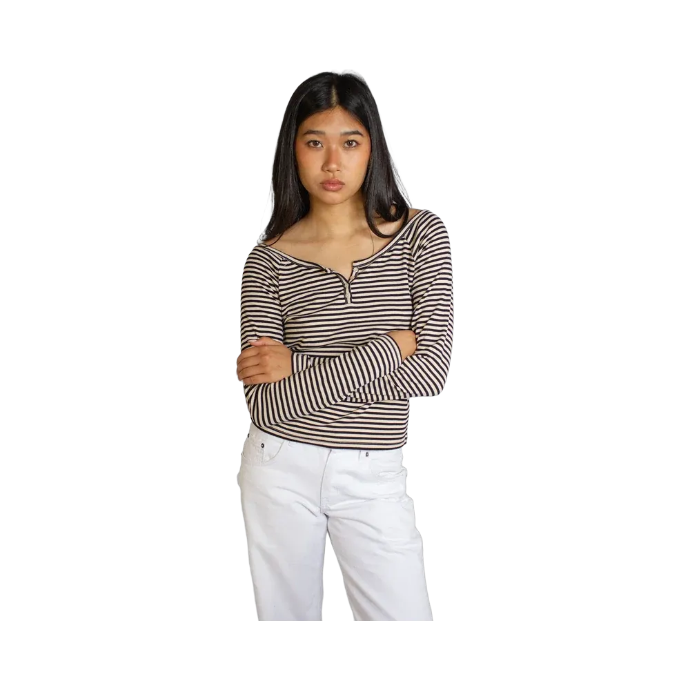 Subdued Chester T-Shirt 'Stripe Cream Black'