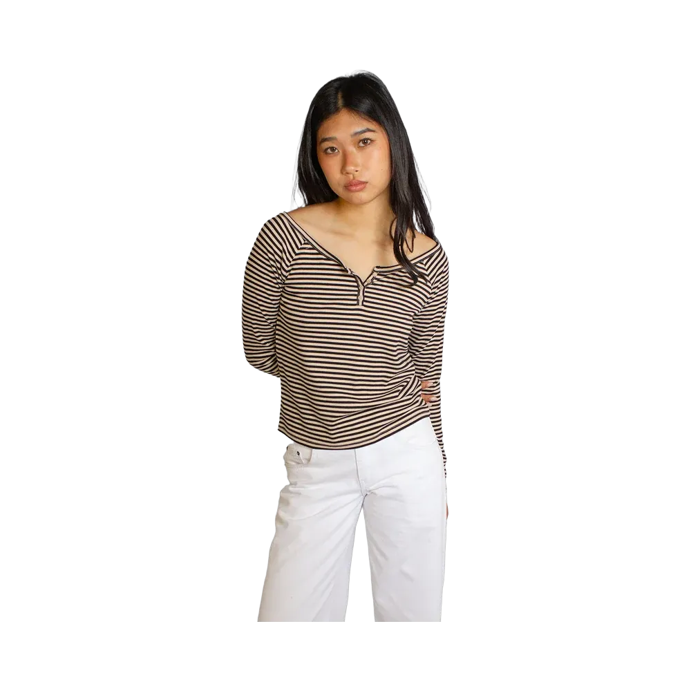 Subdued Chester T-Shirt 'Stripe Cream Black'