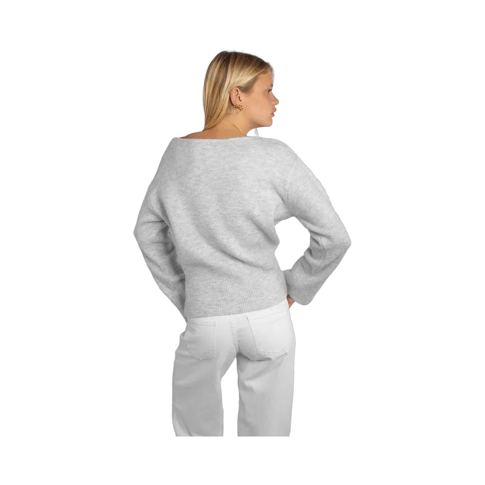 Subdued Crew Neck Sweater 'Pearl Grey Melange'
