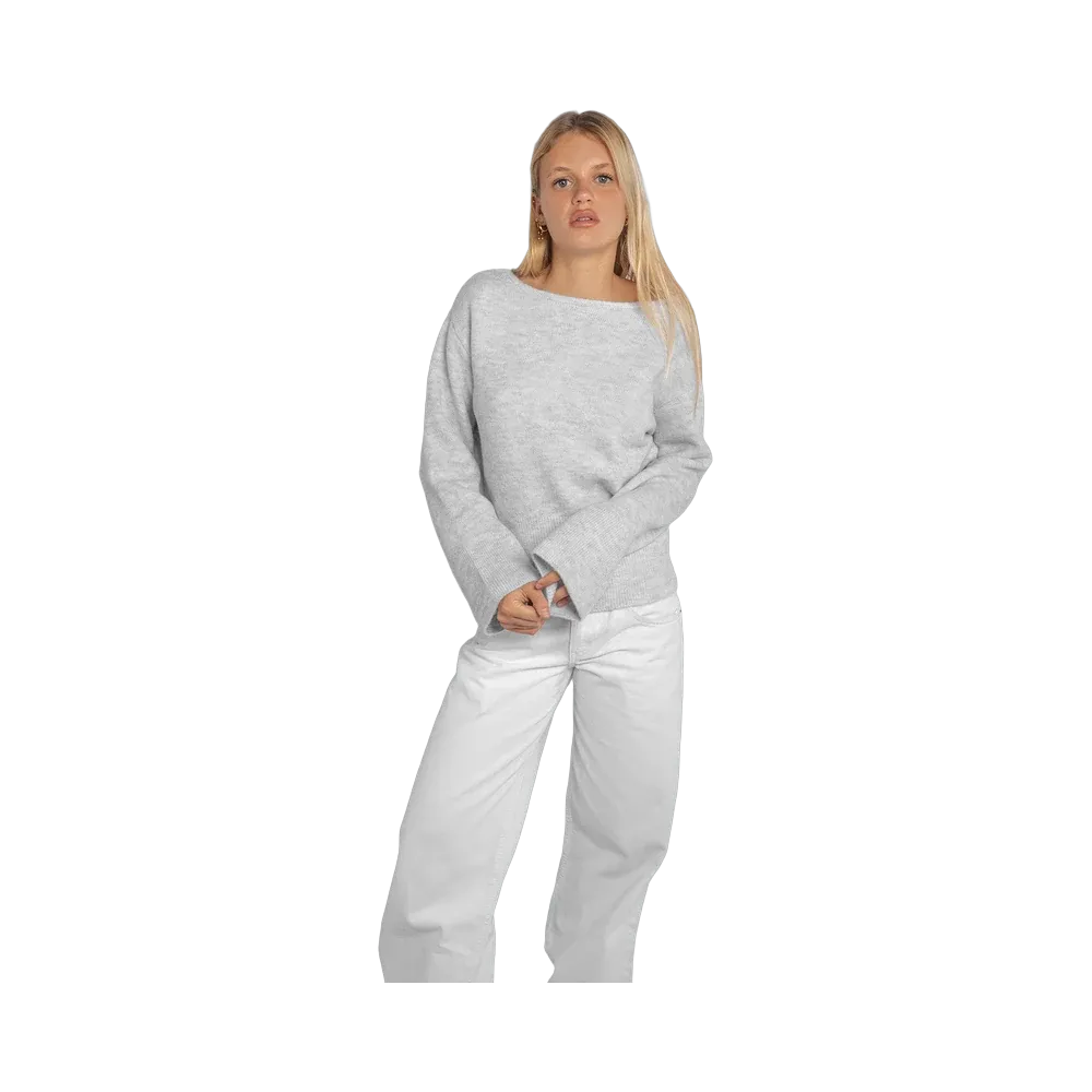Subdued Crew Neck Sweater 'Pearl Grey Melange'