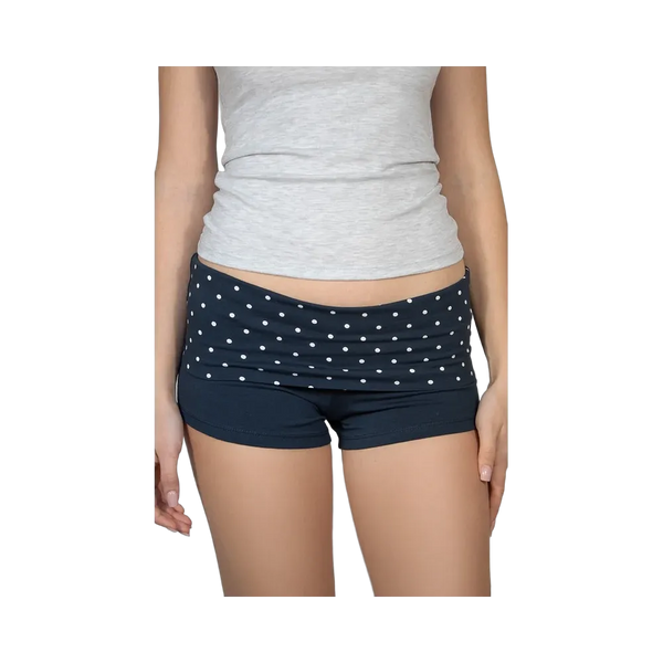 Subdued Cuffed Shorts 'Big Dots Blue White'