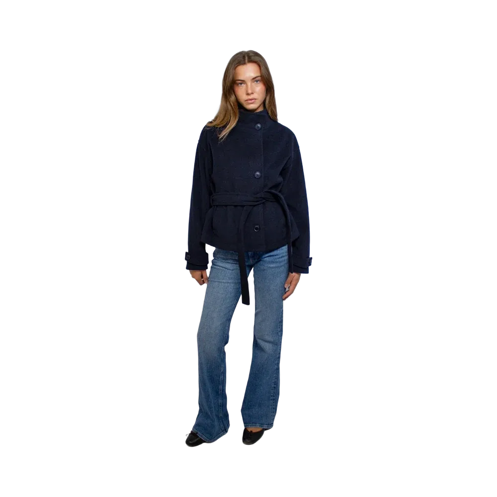 Subdued High-Neck Jacket 'Blue'