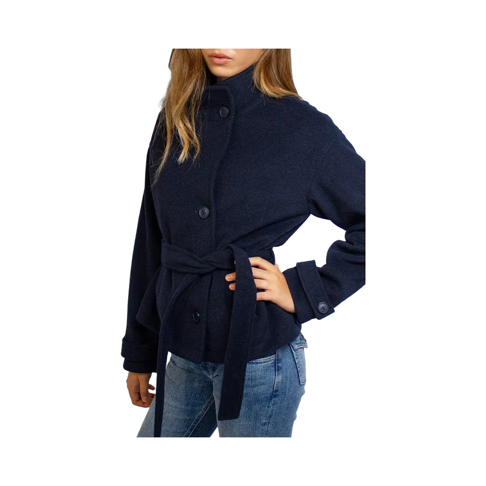 Subdued High-Neck Jacket 'Blue'