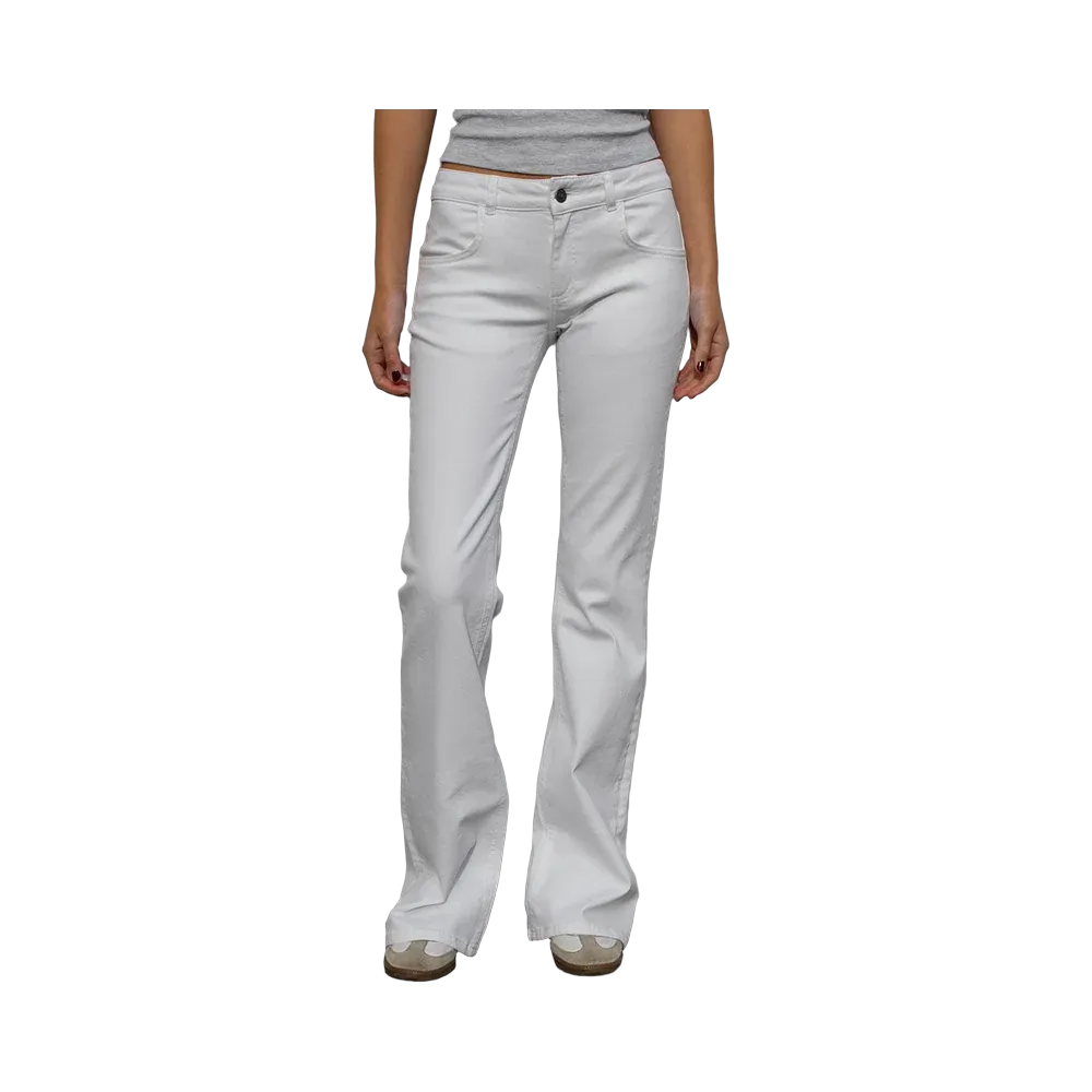 Subdued Jeans Flare Low Waist 'White'