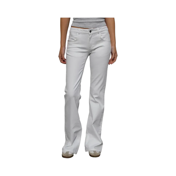 Subdued Jeans Flare Low Waist 'White'