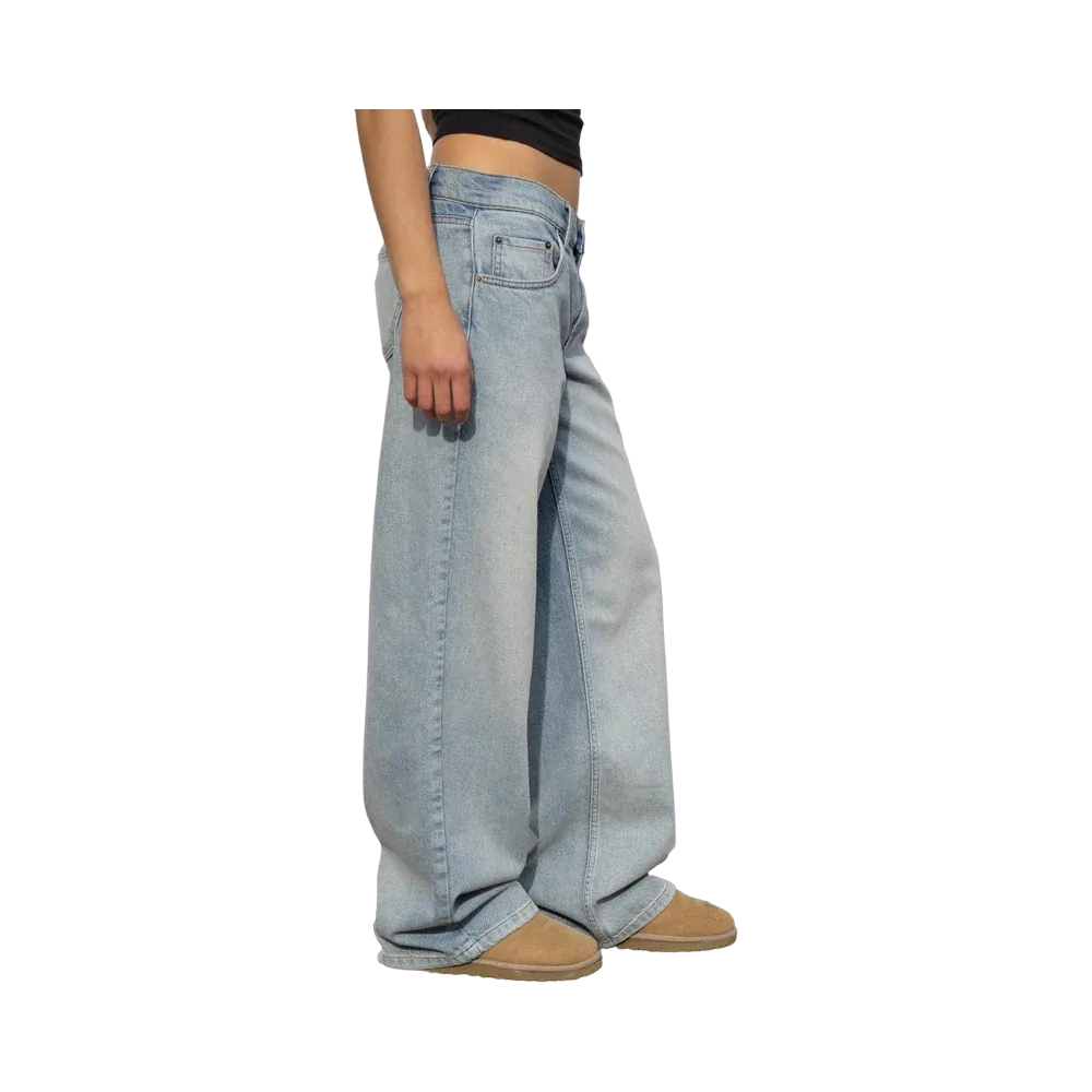 Subdued Low Waist Jeans 'Light Blue Denim'