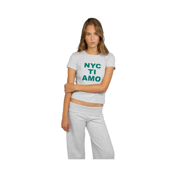 Subdued NYC Ti Amo T-Shirt 'Pearl Grey Melange'