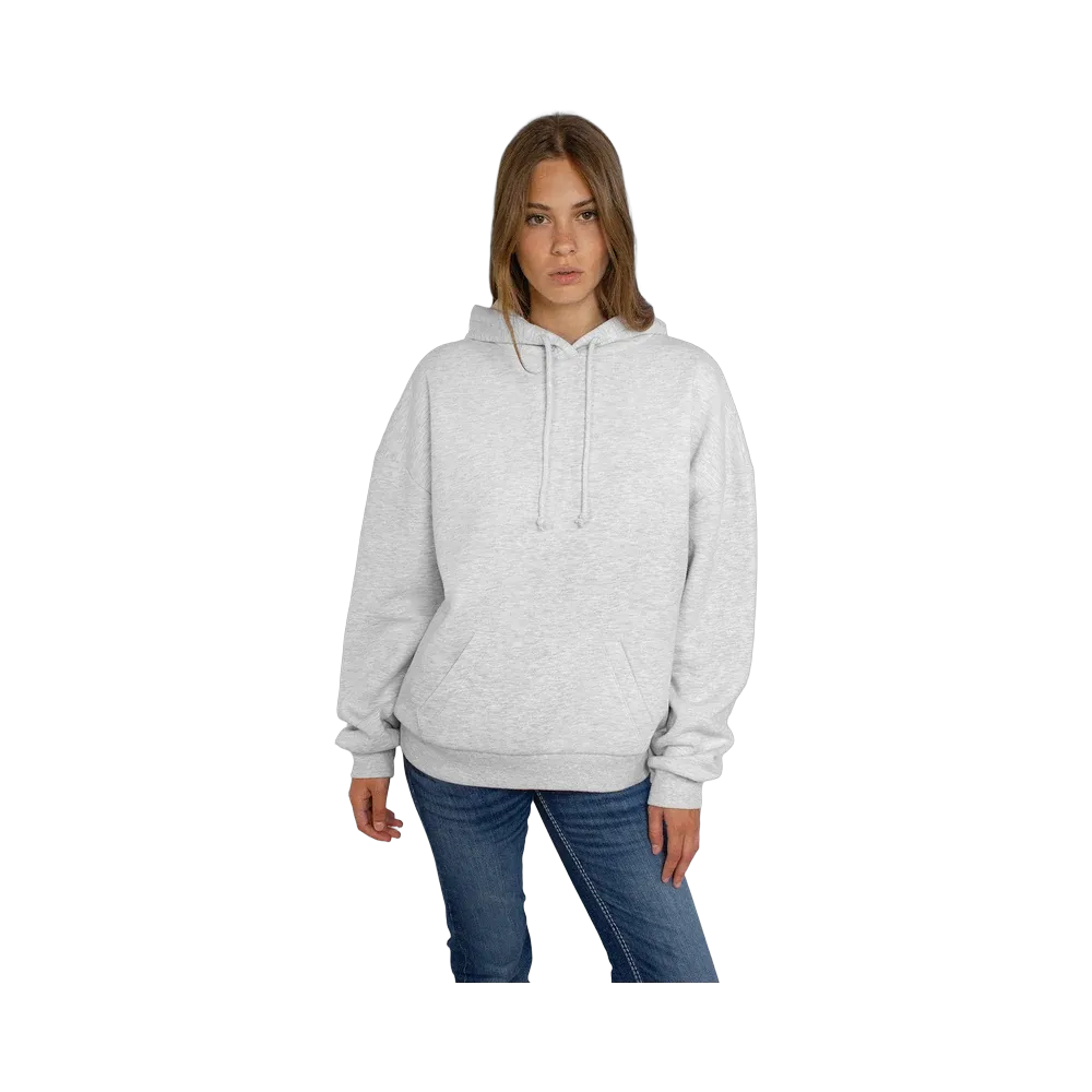 Subdued Rhinestone Skull Hoodie 'Pearl Grey Melange'