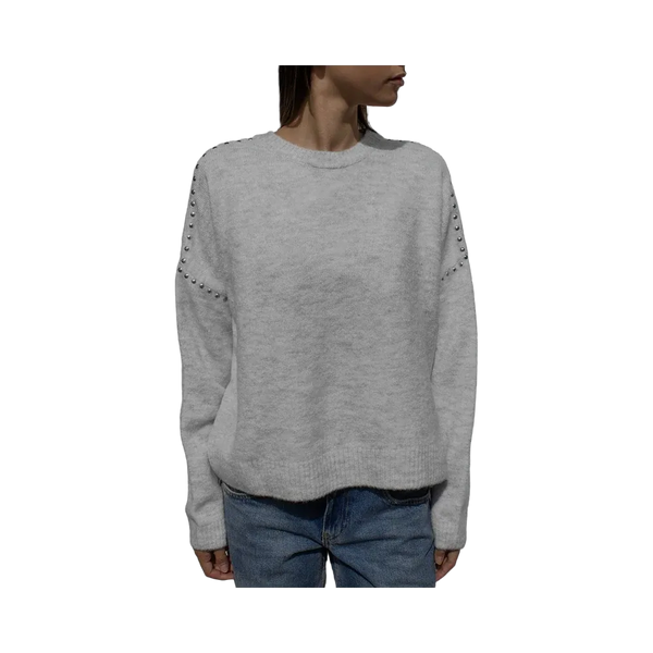 Subdued Studs Sweater 'Pearl Grey Melange'