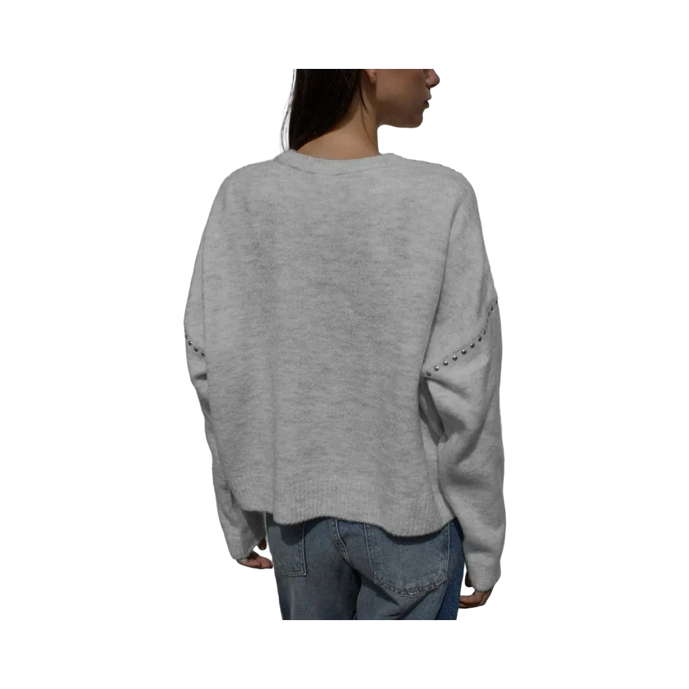 Subdued Studs Sweater 'Pearl Grey Melange'