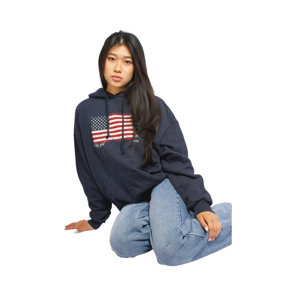 Subdued USA Flag Hoodie 'Blue'