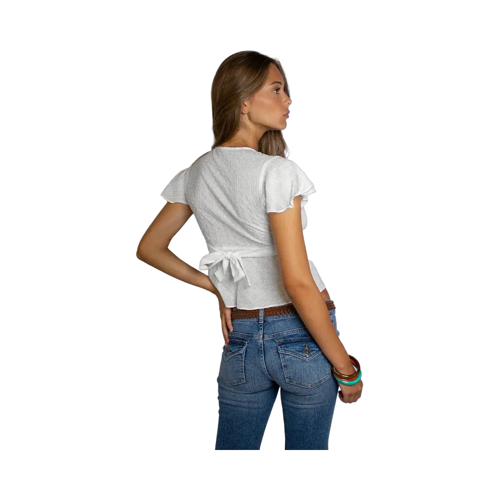 Subdued V-Neck Blouse 'White'