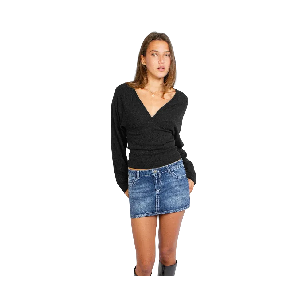Subdued V-Neck Sweater 'Black'