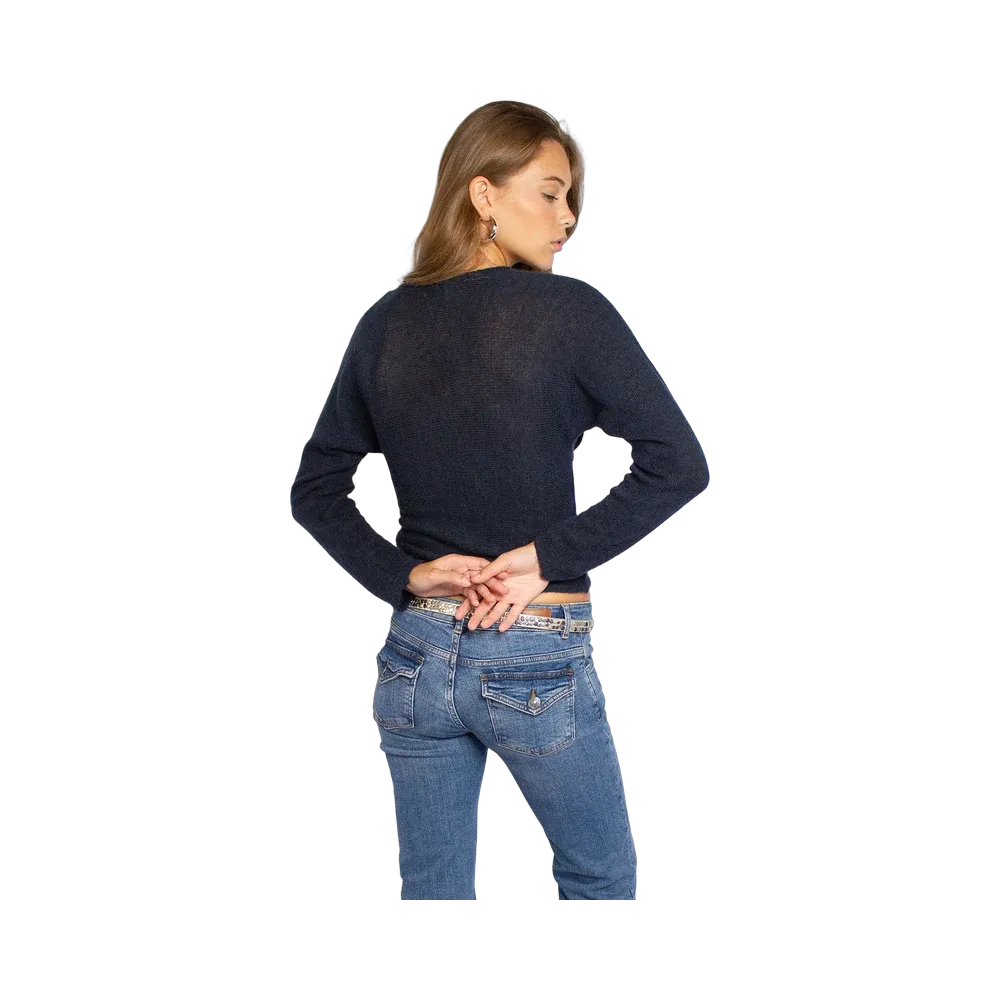 Subdued V-Neck Sweater 'Blue'