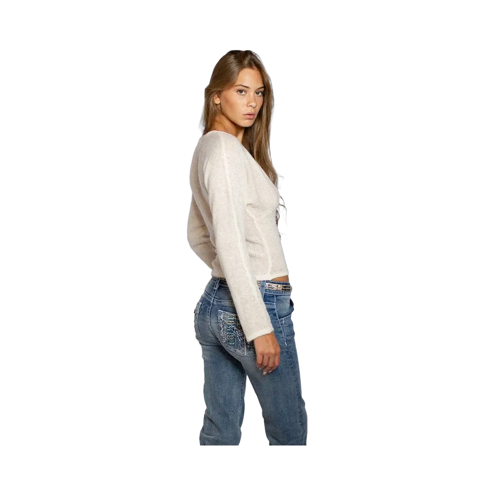 Subdued V-Neck Sweater 'Off White'