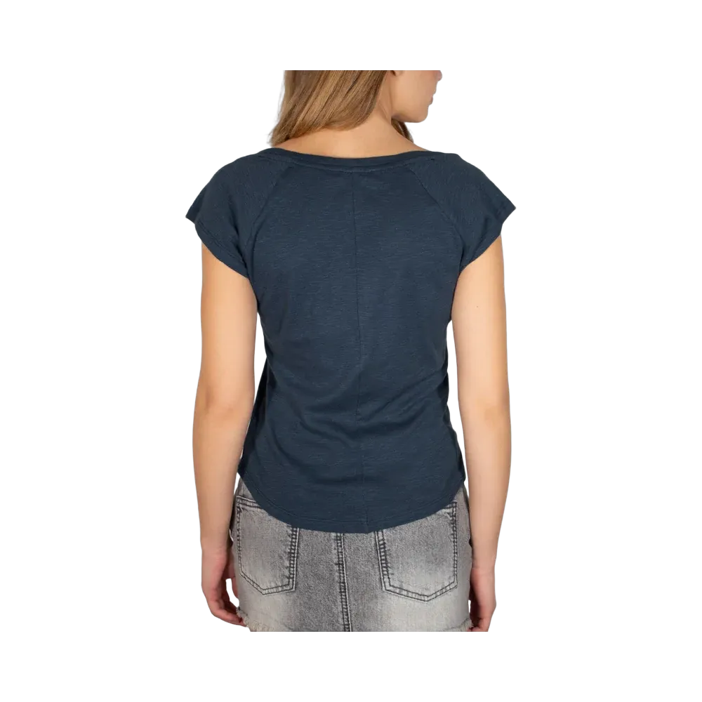 Subdued V-Neck T-Shirt 'Blue'