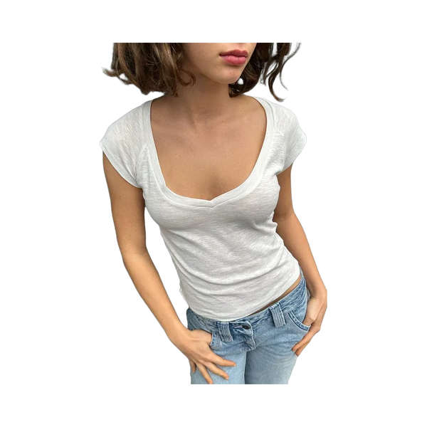 Subdued V-Neck T-Shirt 'Off White'