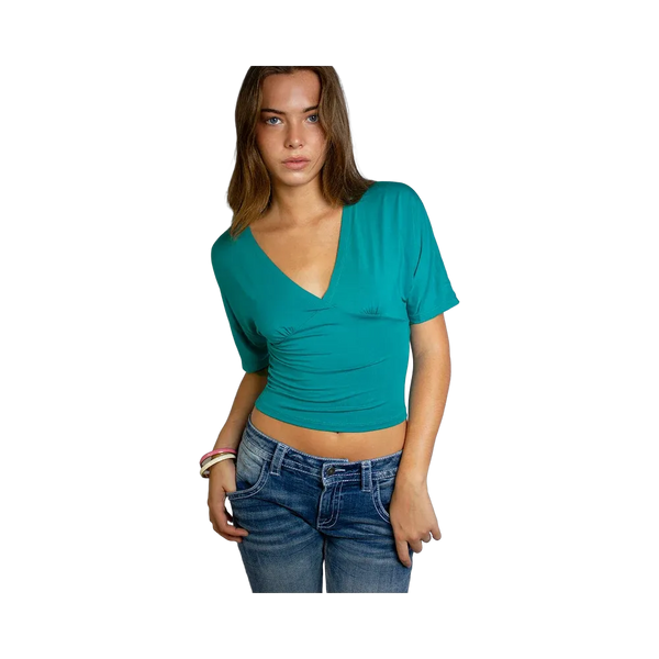 Subdued V-Neck T-Shirt 'OZ Green'